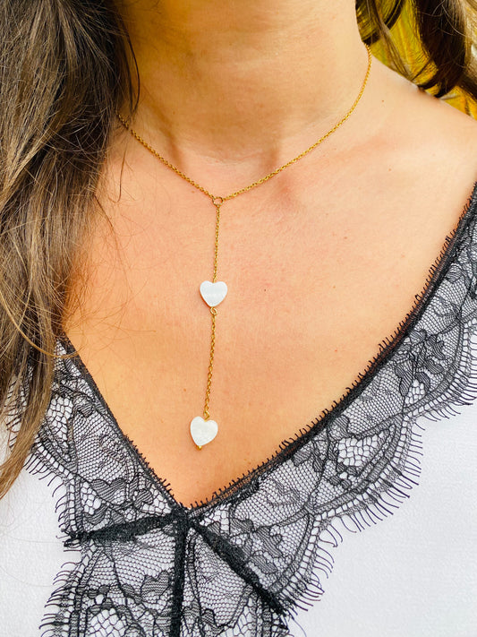 COEUR NACRE | Collier en perles nacrée